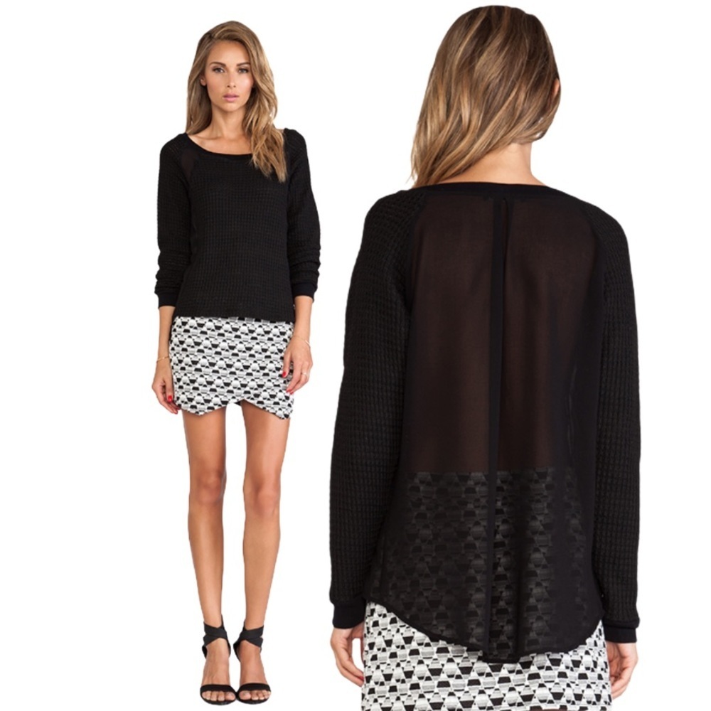 Sanctuary Mix and Match Black Sweater Revolve